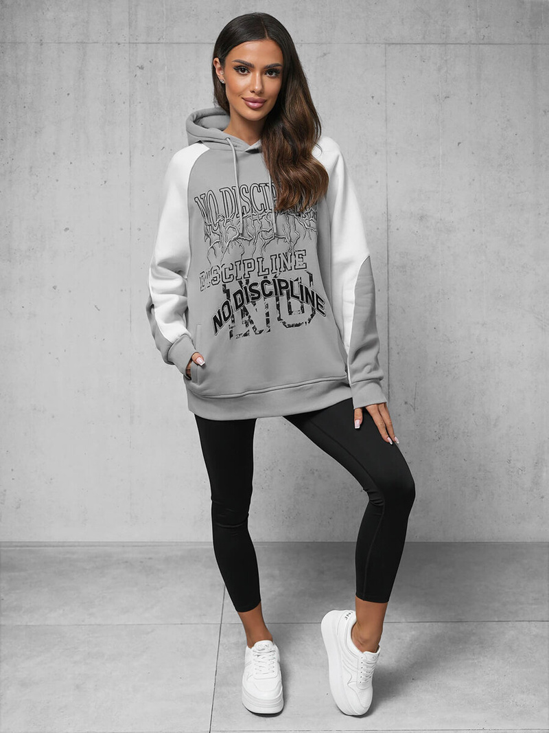 Mikina Šedé OZONEE O/SWE23037Z