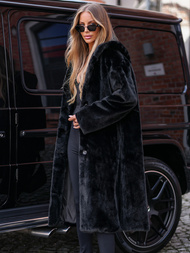 Dámská zimní kožešinová bunda černá OZONEE JS/11Z8250