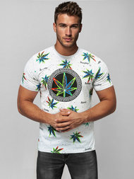 Pánské Tričko Bílé OZONEE O/T136/1Z