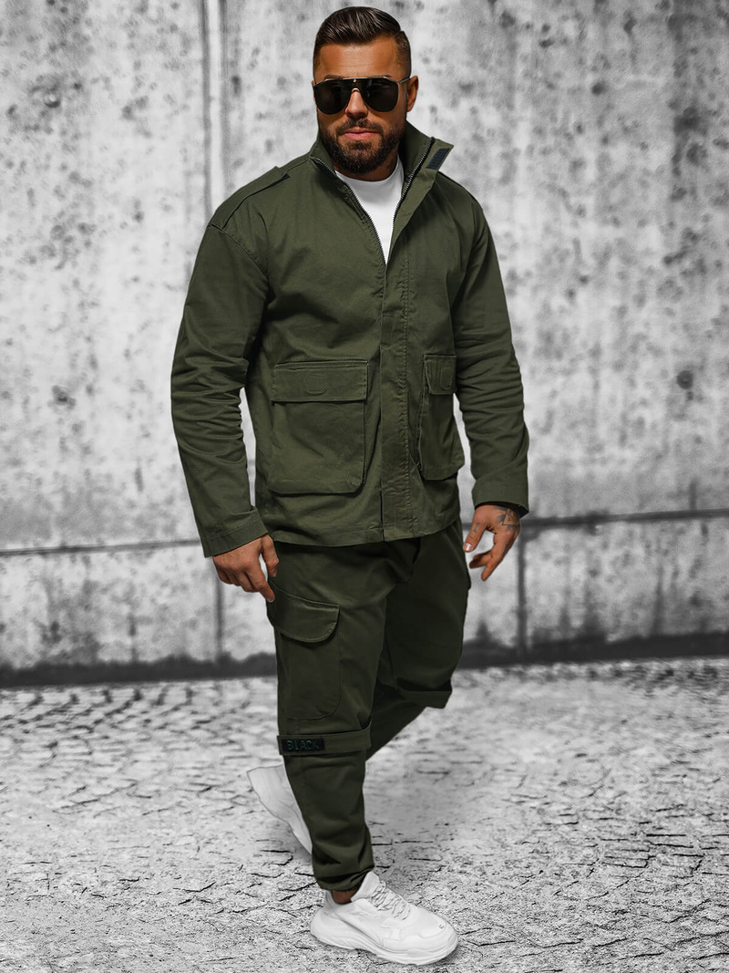 Pánská Bunda Khaki OZONEE O/G3035