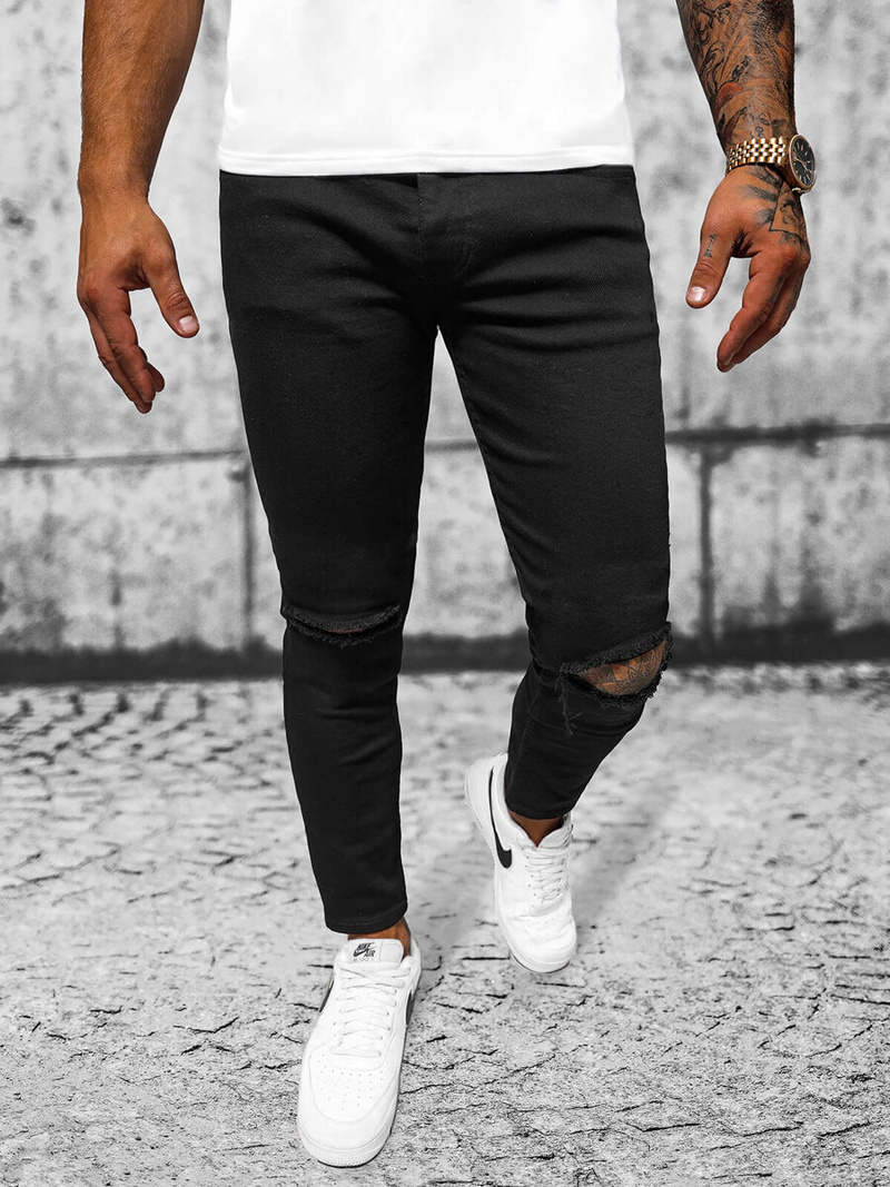 Pánské Džíny Černé OZONEE E/5391/02