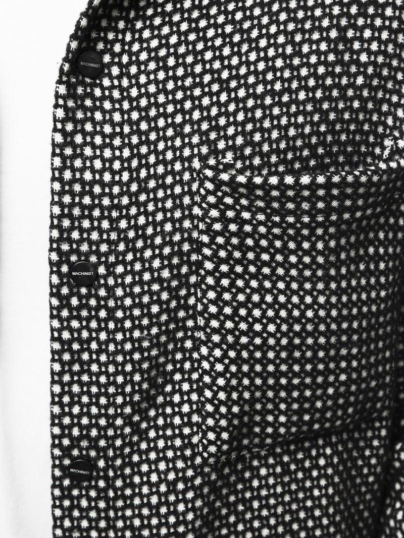 Pánská Košile Černobílá OZONEE MACH/G807Z