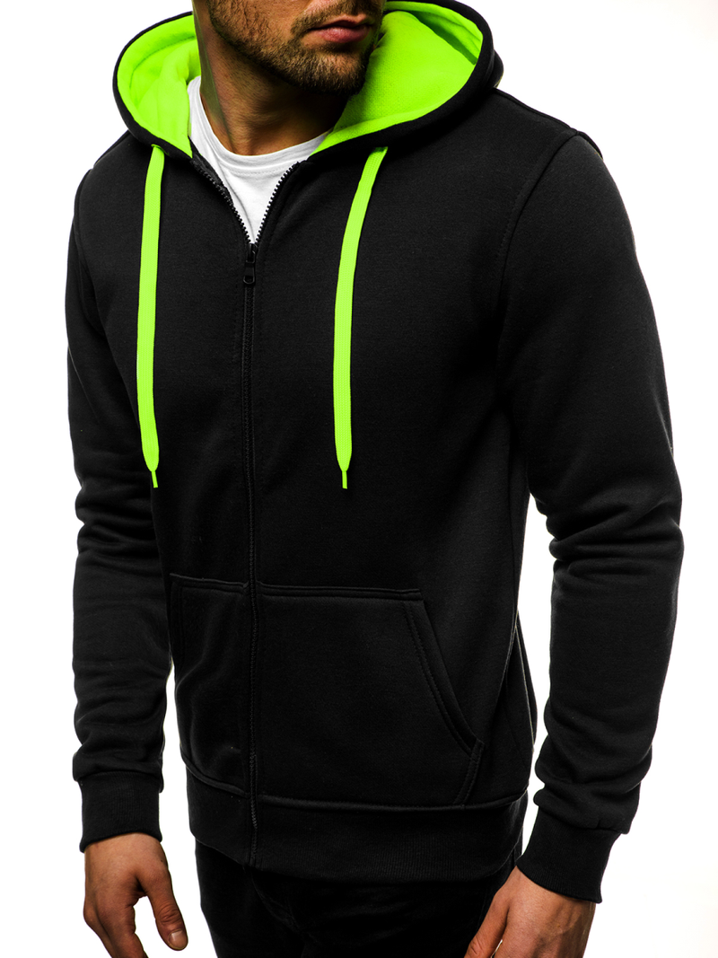 Pánská Mikina Černo-celadon OZONEE JS/2013