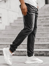 Pánské Džíny Jogger Černo-Červené OZONEE JS/KK1101-2