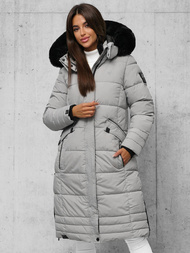 Dámská Bunda Šedé OZONEE O/W377