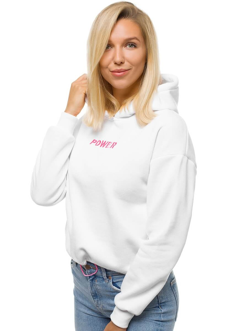 Dámská Mikina Bílá OZONEE JS/KSW2028