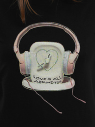 Dámské Tričko Černé OZONEE DJ77806