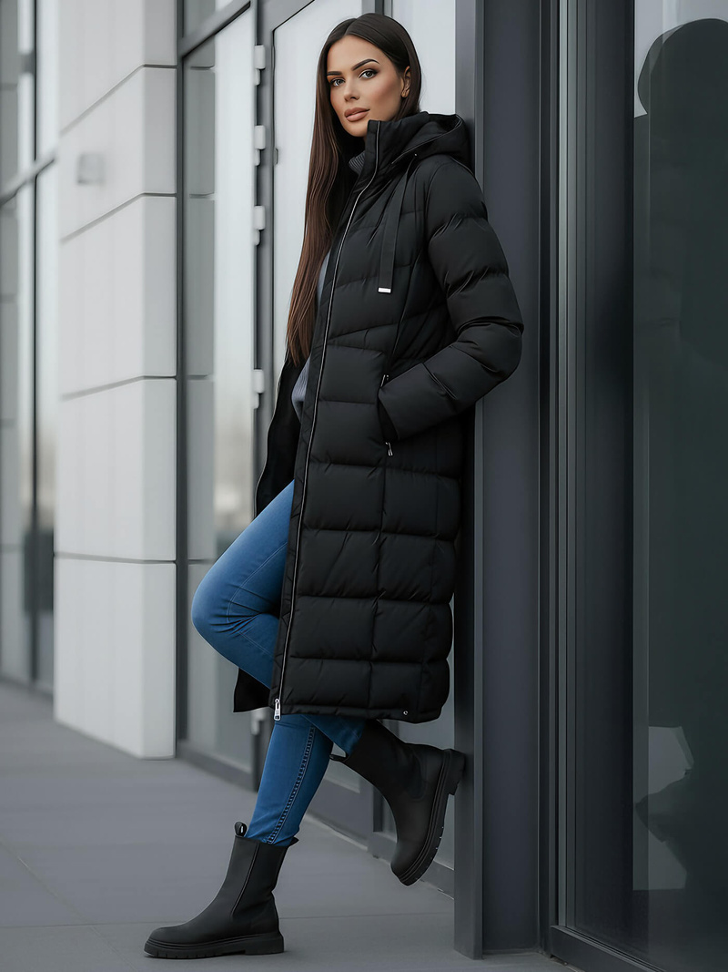 Dámská Bunda Černá OZONEE JS/M736/392Z