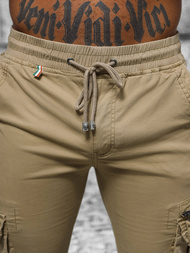 Pánské Chino Jogger Kalhoty Béžové OZONEE NB/MP0201K
