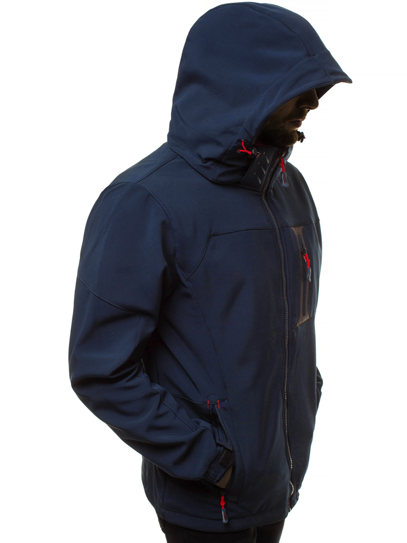 Pánská Bunda Softshell modro-červená OZONEE GE/12262