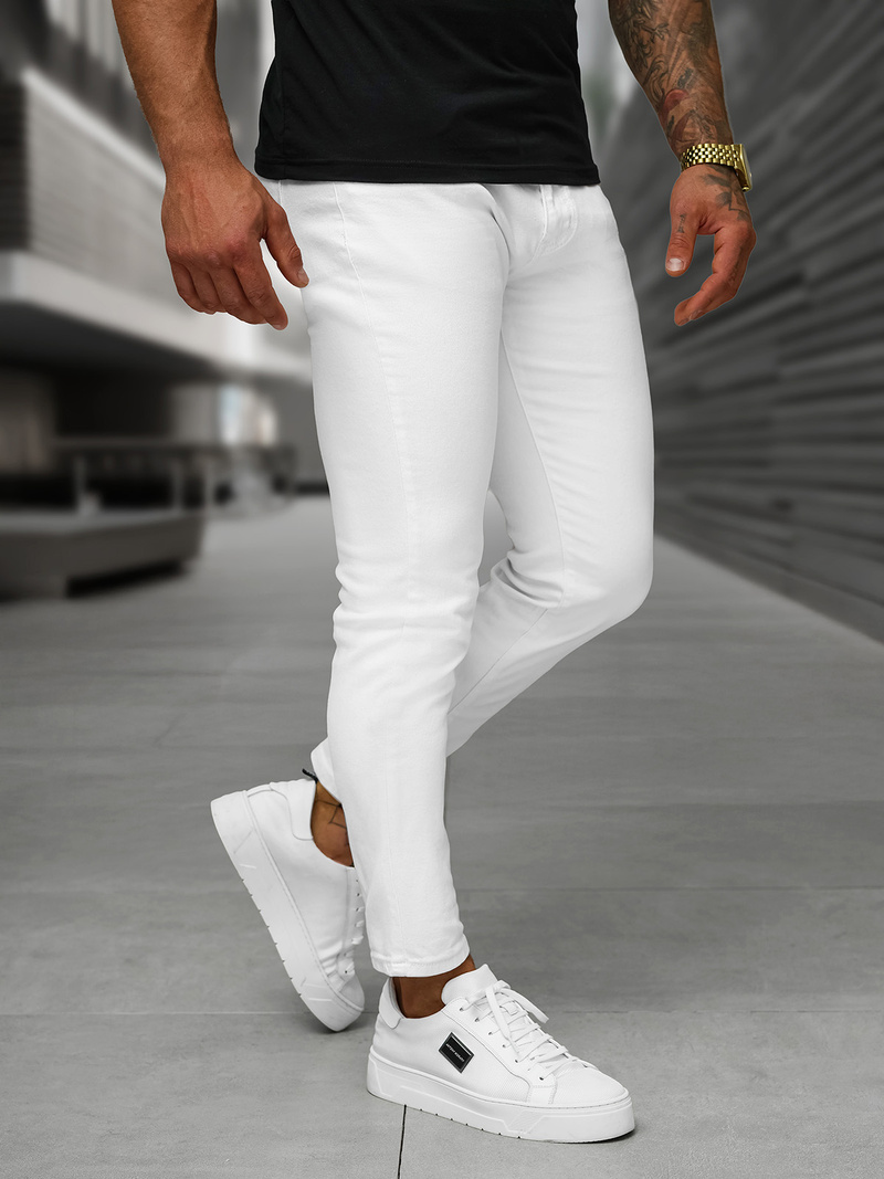 Pánské džíny bílé OZONEE O/YB661