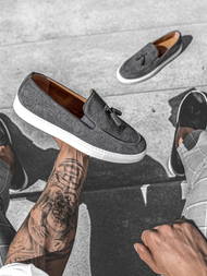 Pánské Boty Slip-On Šedé TAM/475