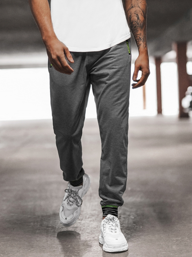 Pánské Tepláky Grafitové OZONEE JS/68K10332Z