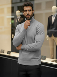 Pánský Svetr Šedý OZONEE V/V24504