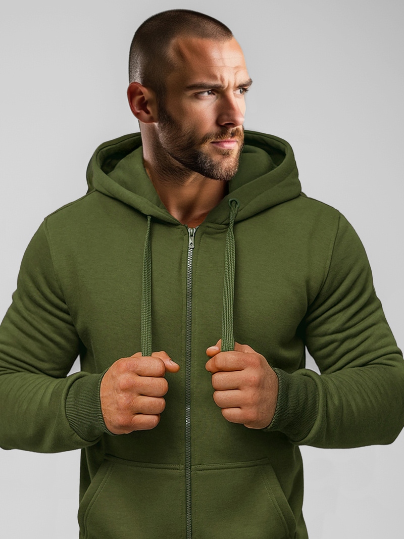 Pánská Mikina Khaki OZONEE JS/2008