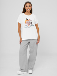 Dámské Tričko Bílé OZONEE JS/95T2575/1