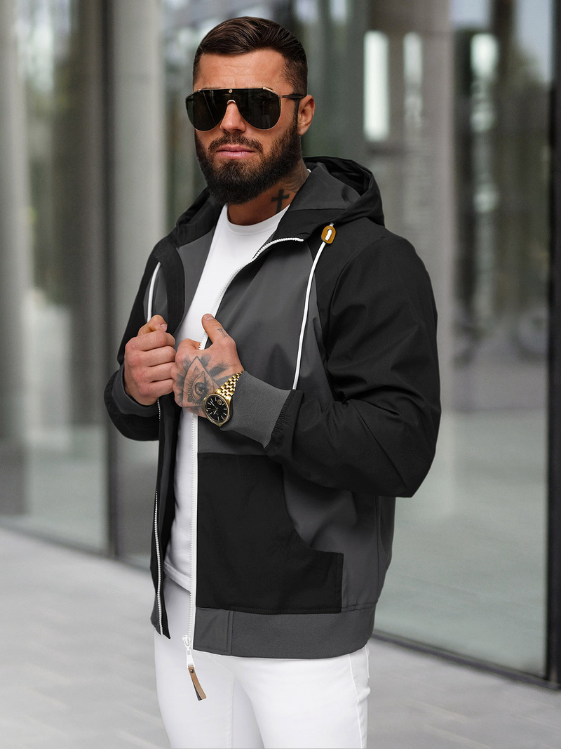 Pánská Bunda Černá OZONEE JS/5M3213/392