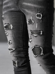 Pánské Džíny Černé OZONEE NB/MP0152NZ