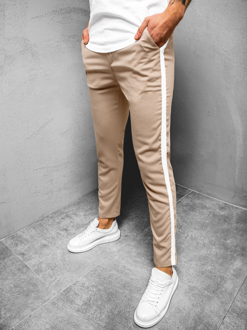 Pánské Kalhoty Béžové OZONEE DJ/5529