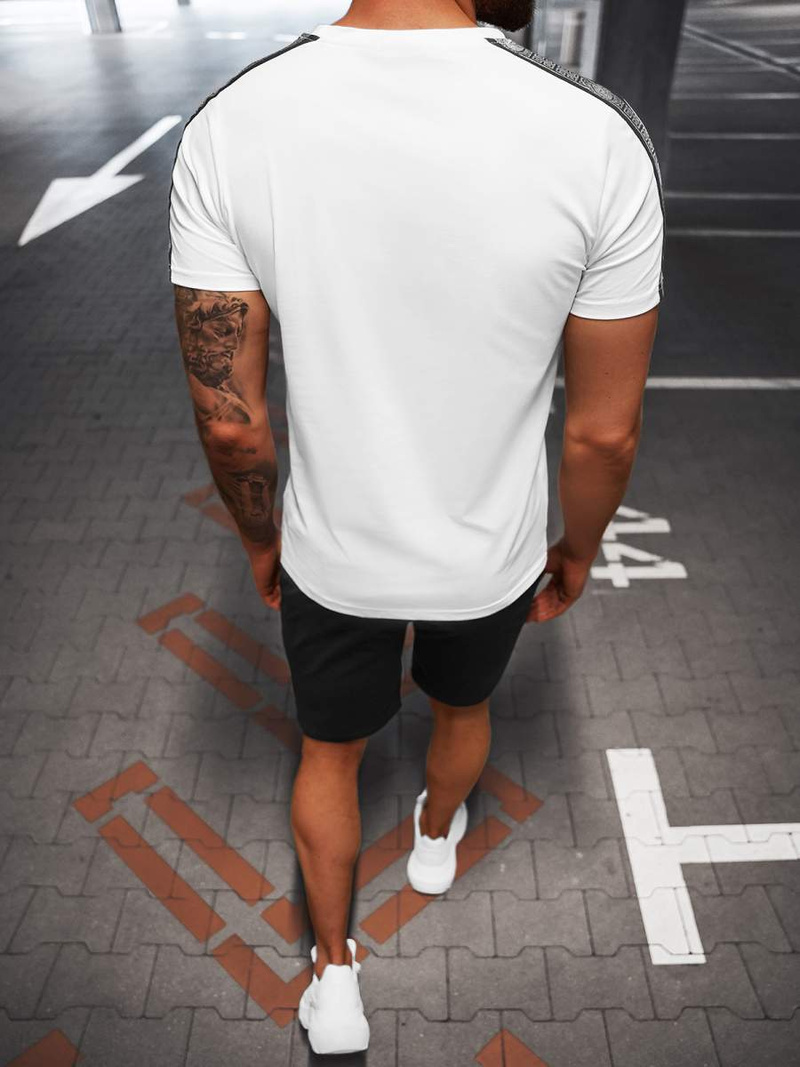 Pánská Tepláková Souprava Bílo-Černá OZONEE O/HM788