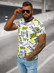 Pánské Tričko Bílé OZONEE JS/8T1210/1