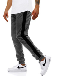 Pánské Tepláky Grafitovo-Černý OZONEE JS/JZ11006