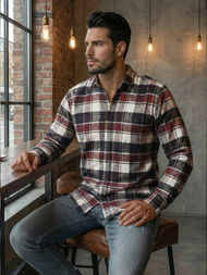 Pánská Košile Vínová OZONEE V/V174Z