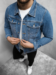 Pánská Džínová Bunda Modrá OZONEE T/7518