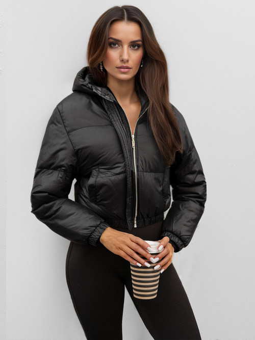 Dámská Bunda Černá OZONEE JS/5M3260/392Z