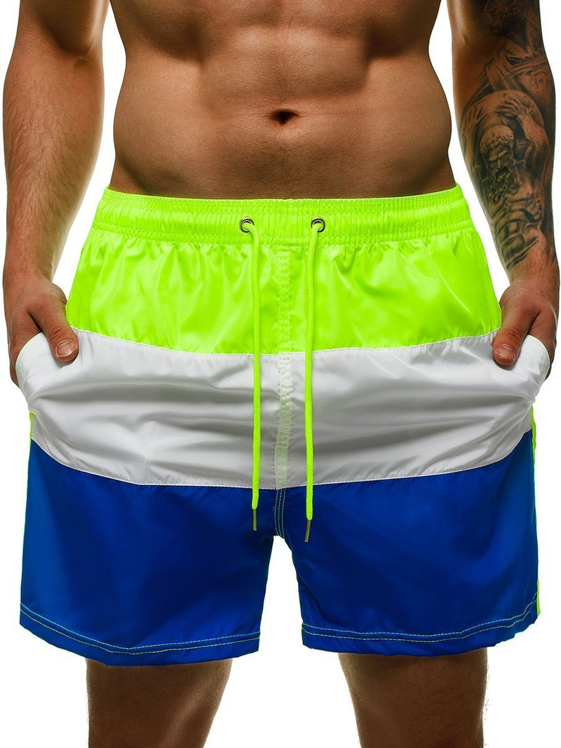 Pánské koupací šortky Žlutý-neon OZONEE ST023