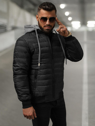 Pánská Bunda Černá OZONEE JS/8M985/392