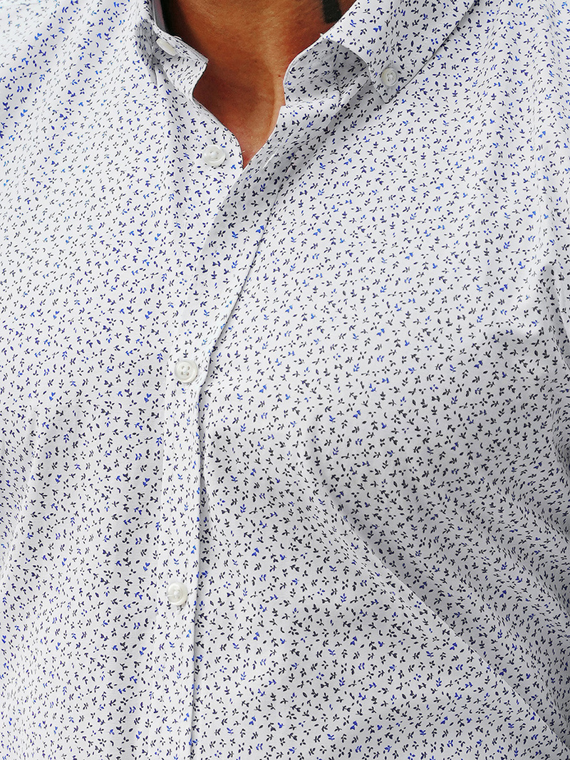 Pánská Košile Bílá/4 OZONEE O/CLS349