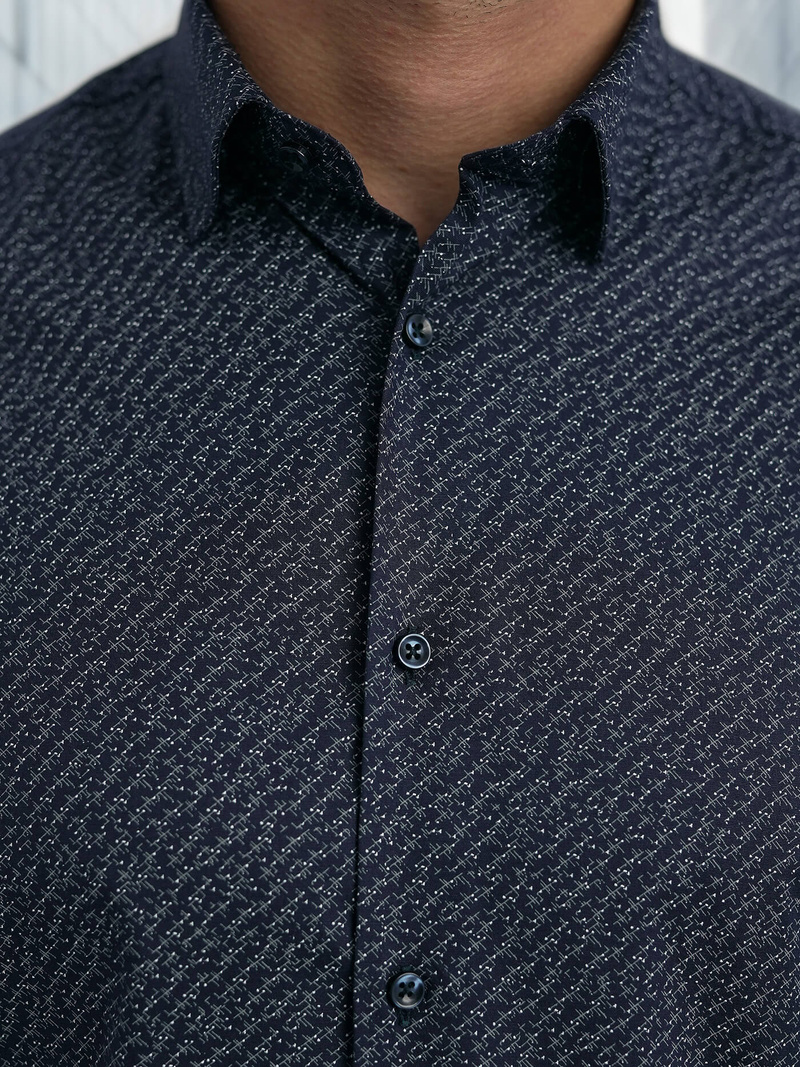 Pánská Košile Námořnická Modřá OZONEE V/V186