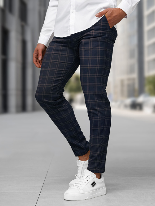 Pánské Chino Kalhoty Námořnické Modré OZONEE DJ/5632Z