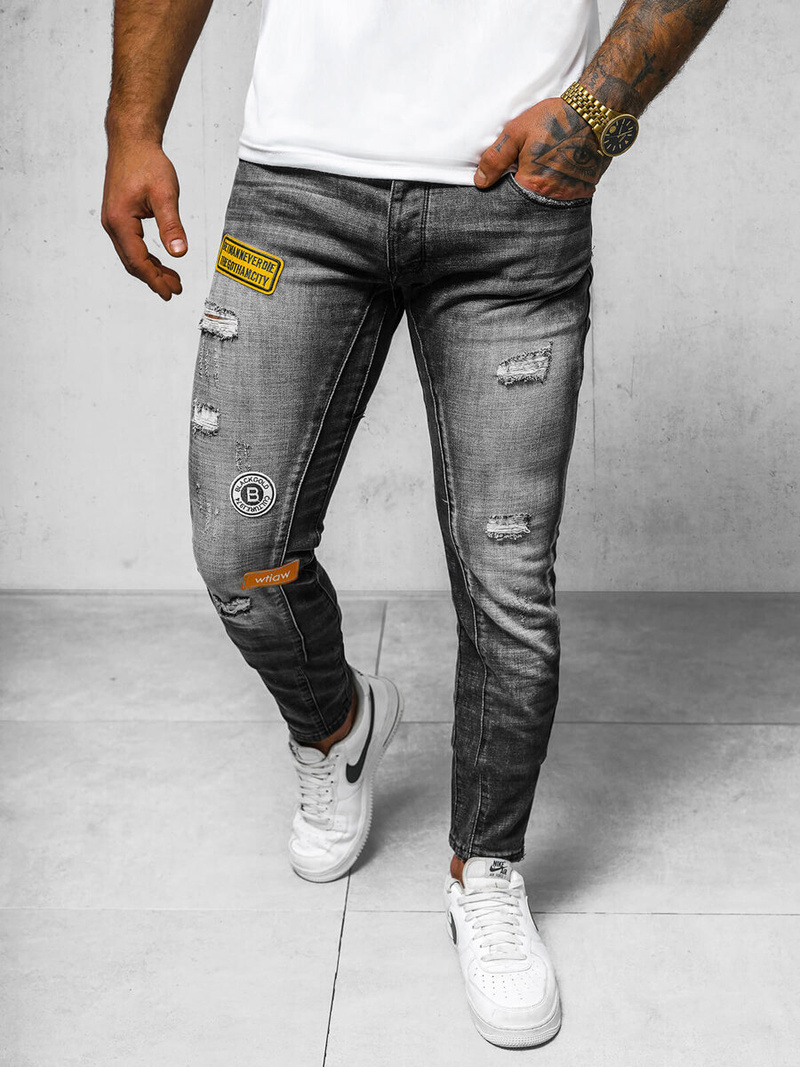 Pánské Džíny Černé OZONEE NB/MP0047NZ