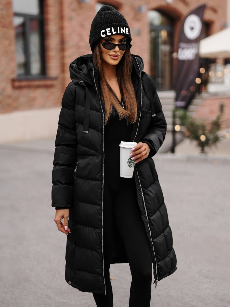 Dámská Bunda Černá OZONEE JS/M736/392Z