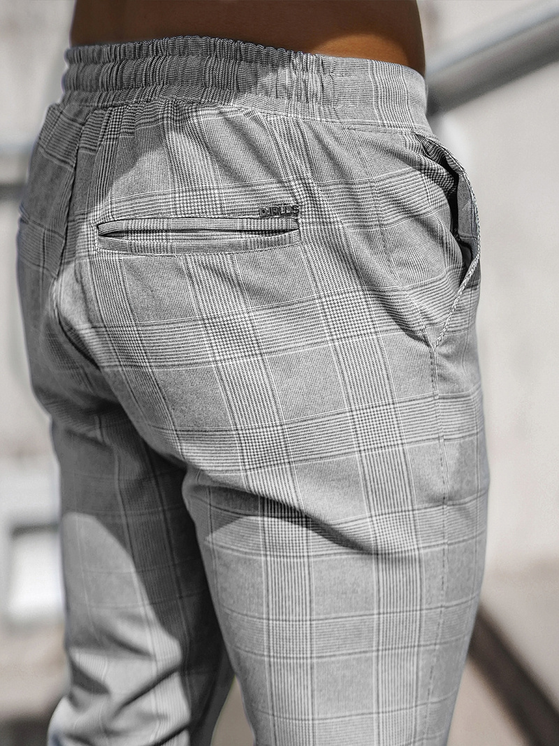 Pánské Chino Kalhoty Šedé OZONEE DJ/2296/22Z