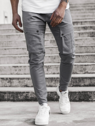 Pánské Kalhoty Jogger Šedé OZONEE A/1003