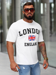 Pánské Tričko Bílý OZONEE JS/8B1373/1