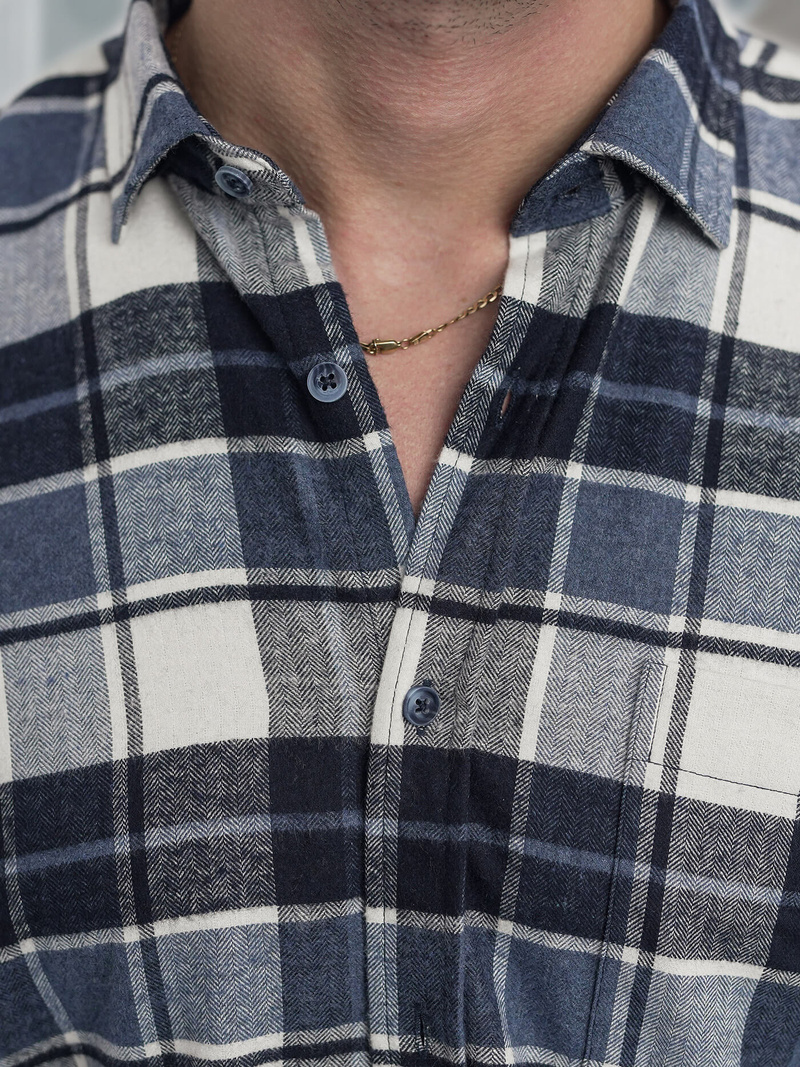 Pánská Košile Námořnická Modřá OZONEE V/V175