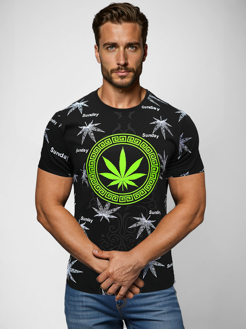 Pánské Tričko Černé OZONEE O/T139/3Z