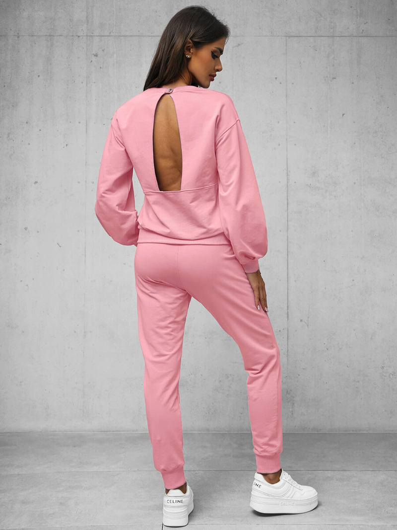 Dámská dvoudílná tepláková souprava růžová OZONEE O/12113Z