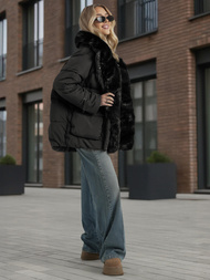 Dámská Bunda Černá OZONEE JS/16M9185/392