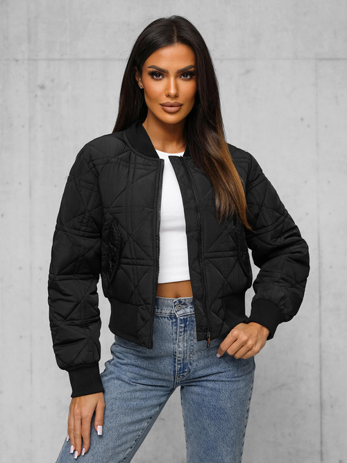 Dámská Bunda Černá OZONEE JS/16M9227/392