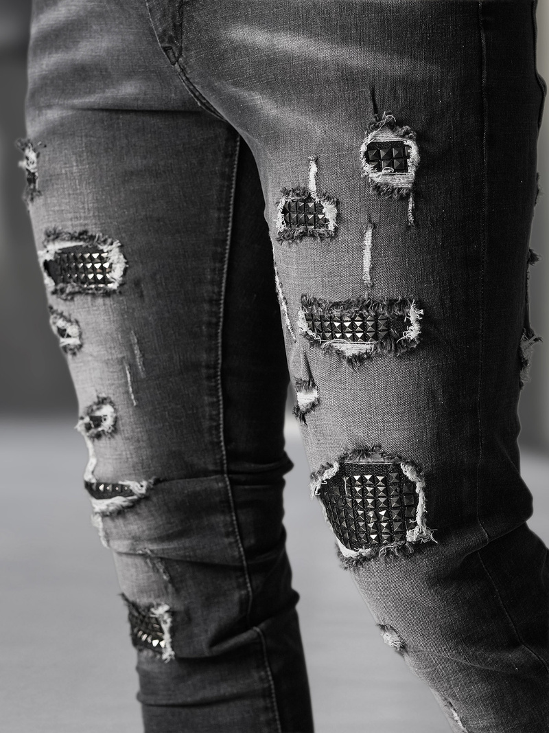 Pánské Džíny Černé OZONEE NB/MP0152NZ