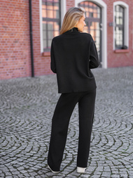 Dámská dvoudílná tepláková souprava černá OZONEE JS/53C5203/3