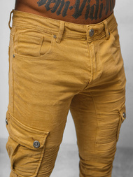 Pánské Džíny Jogger Tmavě-Béžové OZONEE O/E6979H