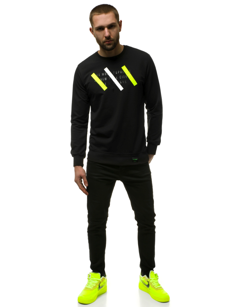 Pánská Mikina Černá OZONEE MACH/2105