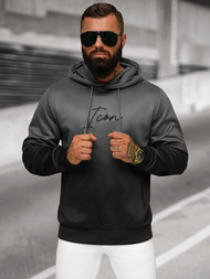 Pánská mikina grafitovo-černá OZONEE JS/27B6501/5