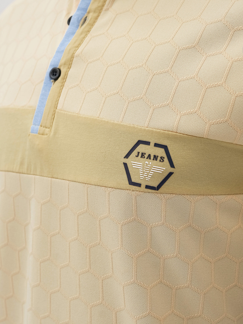 Pánské Polo Tričko Béžová OZONEE O/QQ922